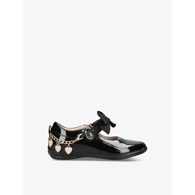 Lelli Kelly Black Kids' Annie Charm-embellished Patent-leather School Shoes Eur 35 / 2.5 Uk