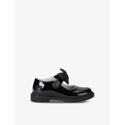 Lelli Kelly Black Kids' Mia Bow-embellished Patent-leather School Shoes Eur 30 / 12 Uk