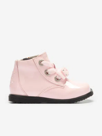 Lelli Kelly Kids'  Girls Leather Lace Up Boots In Pink