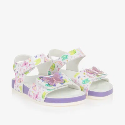 Lelli Kelly Kids' Girls White & Purple Butterfly Sandals
