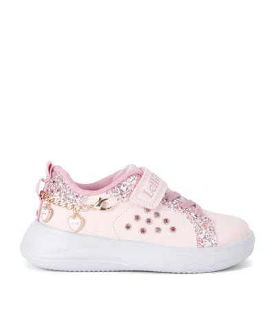 Lelli Kelly Kids' Heart-charm Gioiello Sneakers In Pale Pink