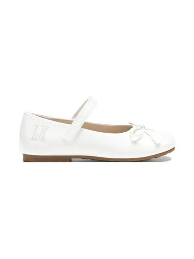 Lelli Kelly Kids' Leather Ballerina Shoes In White