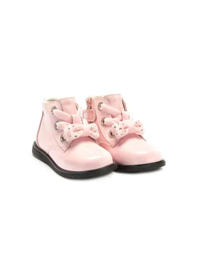 Lelli Kelly Leather Boots In 粉色
