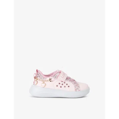 LELLI KELLY DS' GIOIELLO GEM-EMBELLISHED WOVEN TRAINERS PALE PINK EUR 31 / 12.5 UK