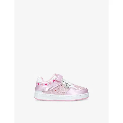 LELLI KELLY PINK KIDS' FRANGETTA FAUX-LEATHER MID-TOP TRAINERS EUR 28 / 10 UK
