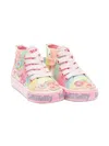 Lelli Kelly Girls Multi-coloured High-top Trainers In Pink