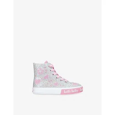 LELLI KELLY CRESSIDA MID-TOP GLITTER CANVAS TRAINE