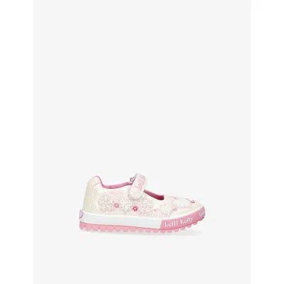 Lelli Kelly Kids' Cressida Glitter Canvas Shoe In White