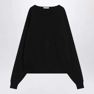 LEMAIRE LEMAIRE BLACK COTTON SWEATER