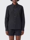 Lemaire Classic Cotton And Silk Shirt In Black