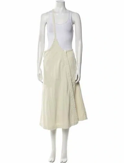 Pre-owned Lemaire 2022 Midi Length Skirt In Neutral