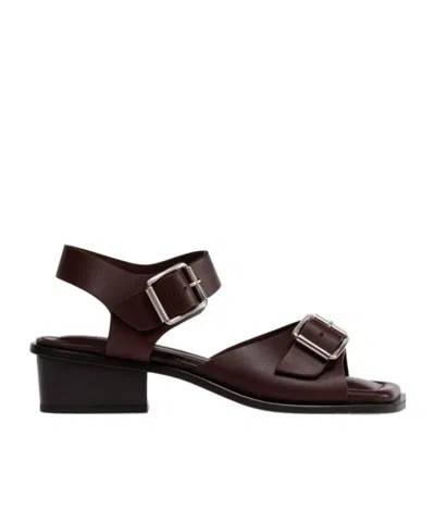 Lemaire 35mm Buckled Leather Sandals In Black