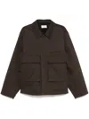 Lemaire 3d-pockets Jacket In Brown