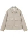 Lemaire 3d Pockets Quilted Jacket In Neutrals