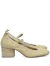 Lemaire Yellow Square Ballerina Heels In Nude