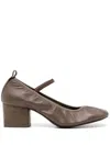 Lemaire Taupe Square Ballerina Heels In Brown