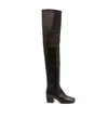 Lemaire Brown Leather Boots In Black