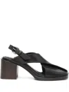 Lemaire 65mm Leather Sandals In Black