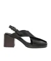 Lemaire 65mm Leather Sandals In Black