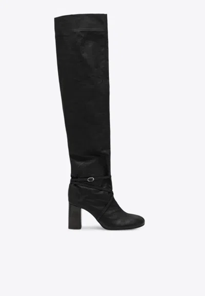 LEMAIRE 80 ANATOMIC OVER-THE-KNEE LEATHER BOOTS