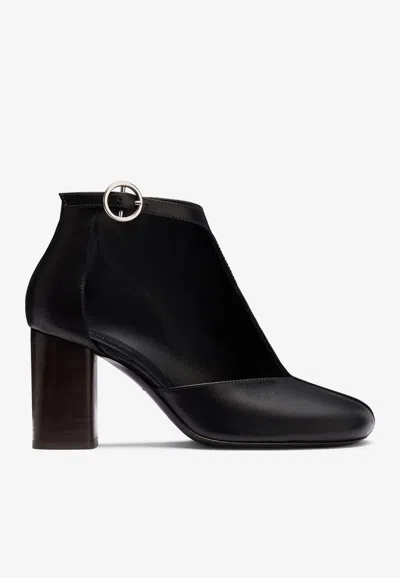 Lemaire 80 Cut-out Ankle Boots In Black