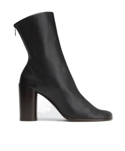 LEMAIRE 80MM ANATOMIC ZIP-DETAIL BLOCK-HEEL BOOTS