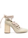 Lemaire 90mm Lace-up Pumps In Neutrals