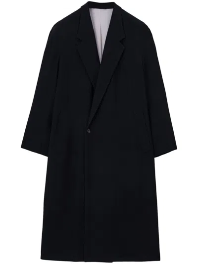 Lemaire Double Breasted Maxi-coat In 黑色