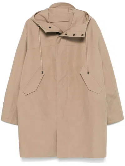 Lemaire Hooded Raincoat In 褐色