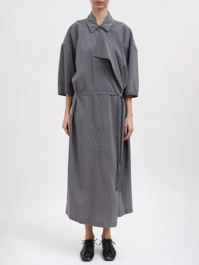 Lemaire Abito Camicia Lungo In Seta In Black