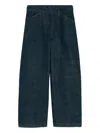 Lemaire Adjustable-strap Jeans In Blue