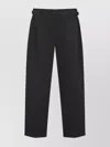 Lemaire Adjustable Waist Trousers Featuring Pockets In Black