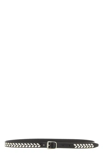 Lemaire Almond Stud Belt In Animal Print