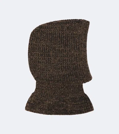Lemaire Alpaca And Yak Balaclava In Brown