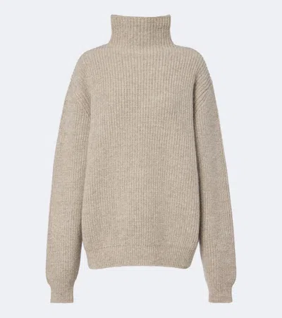 Lemaire Alpaca And Yak Turtleneck Sweater In Pink