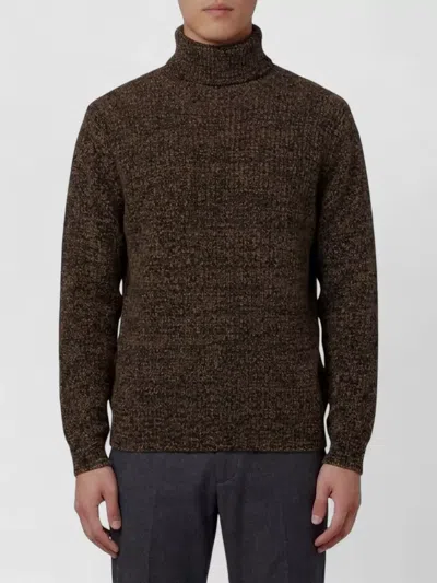 Lemaire Alpaca Yak Wool Turtleneck Sweater In Brown