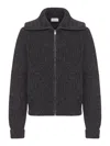 Lemaire Zipped Ribbed Brushed Alpaca-blend Cardigan In Brown