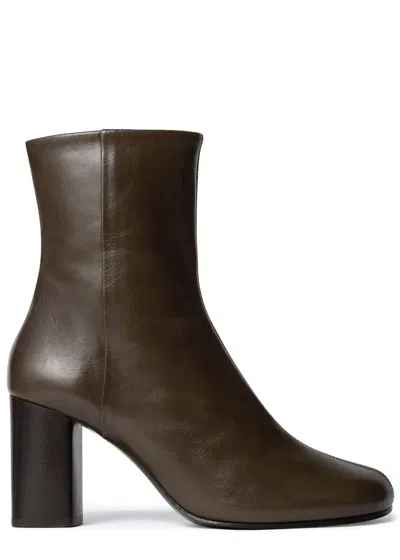Lemaire Anatomic 80 Leather Boots In Green