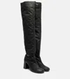Lemaire 80 Anatomic Over-the-knee Leather Boots In Black