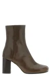Lemaire Brown Ankle Boots In Blue