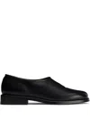 Lemaire Black Anatomic Slip On Loafers In Black