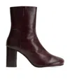 Lemaire Anatomic High Heel Boots In Burgundy