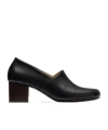 Lemaire Anatomic Pump 55 Leather Loafer Pumps In Black