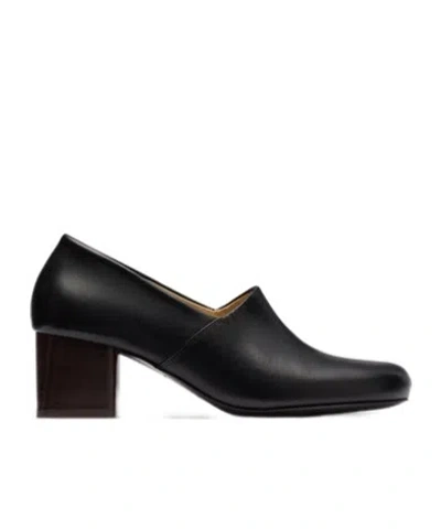 Lemaire Anatomic Pump 55 Leather Loafer Pumps In Bk999 Black