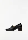 Lemaire Anatomic Pump 55 Leather Loafer Pumps In Black