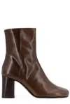 Lemaire Anatomic Zipped Ankle Boots In Brown