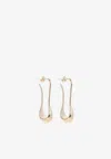 Lemaire Pale Gold Short Drop Earrings In Gold