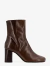 Lemaire Anatomic Zipped Ankle Boots In Brown