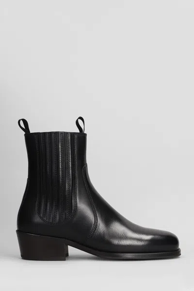 Lemaire Ankle Boots In Black Leather