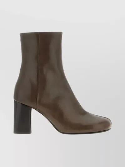 LEMAIRE ANKLE BOOTS WITH BLOCK HEEL AND ROUND TOE